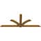Ekena Millwork Redmond Rough Sawn Timber Gable Bracket, Western Red Cedar, 108"W x 45"H x 2"D x 6"F, 10/12 Pitch GBW108X45X0206RED00RWR - alternate 5